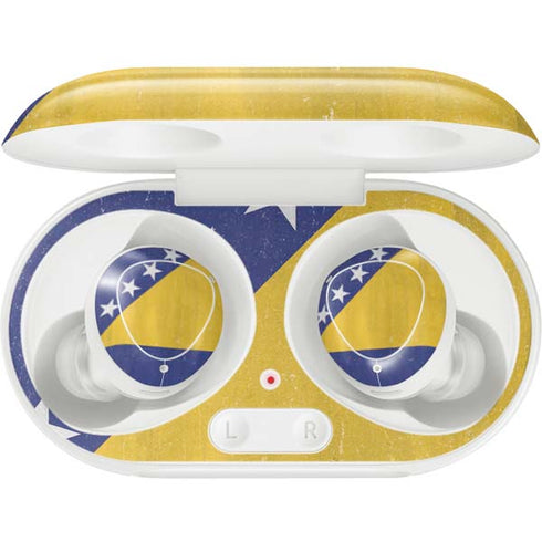 Bosnia and Herzegovina Flag Distressed Galaxy Buds Plus Skin